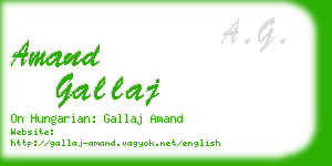 amand gallaj business card